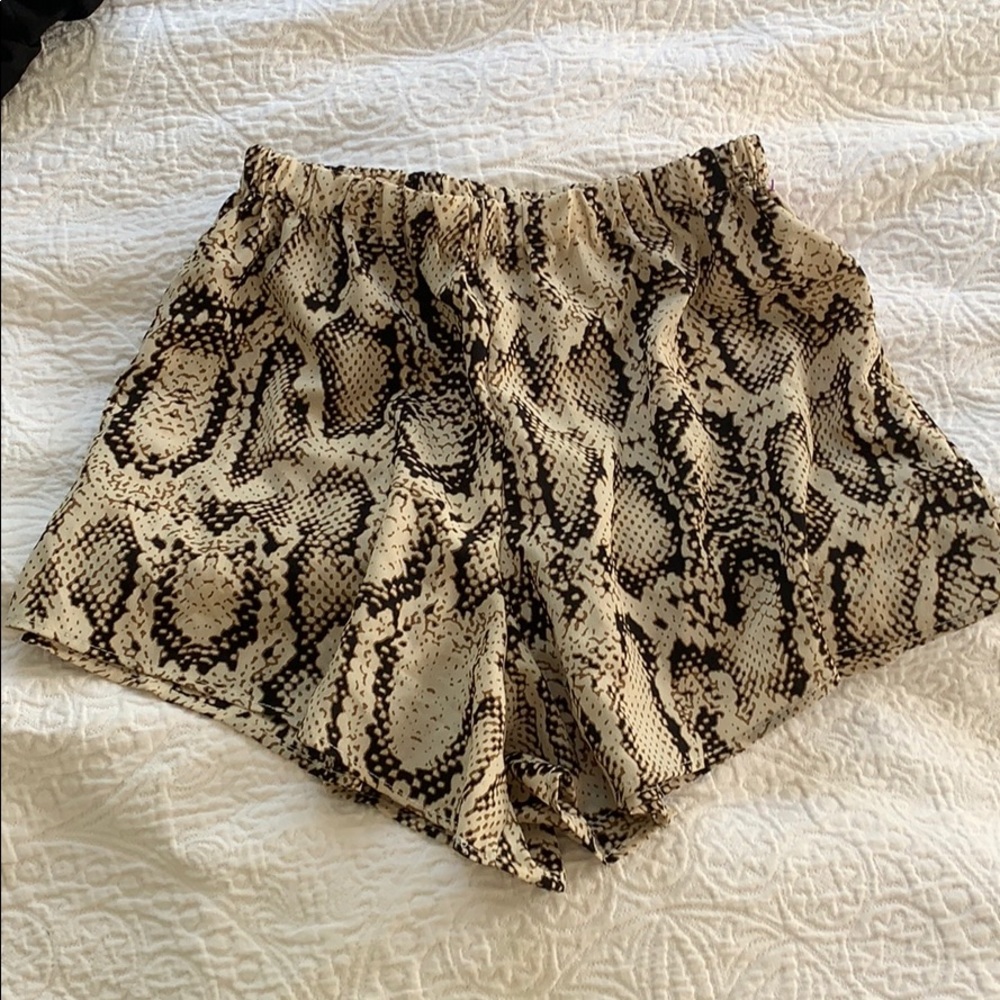 Snake Print Shorts